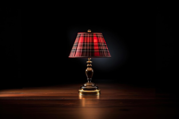 Lampe de table vintage isolée sur fond noir