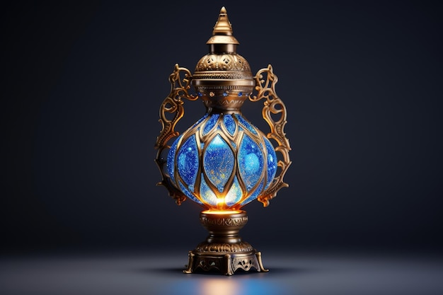 Lampe vintage d'Aladdin sur fond blanc