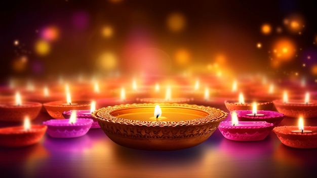 les lampes de la diwali