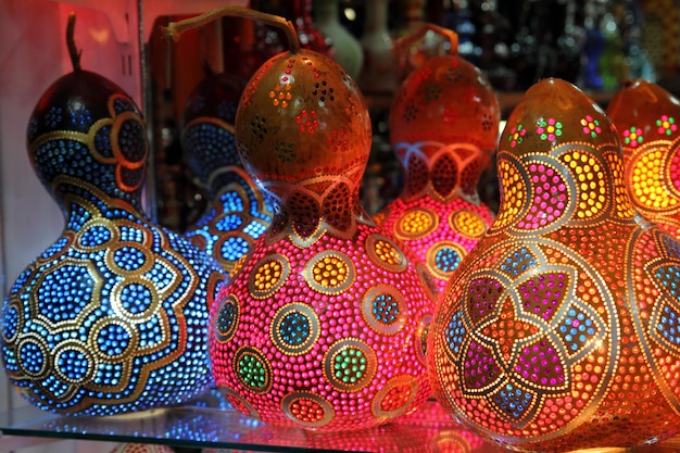 Lampes multicolores traditionnelles turques