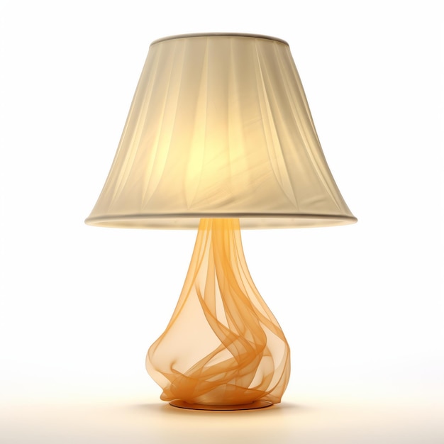 Lampes de table en soie 3d dans le style beige doux Brett Whiteley
