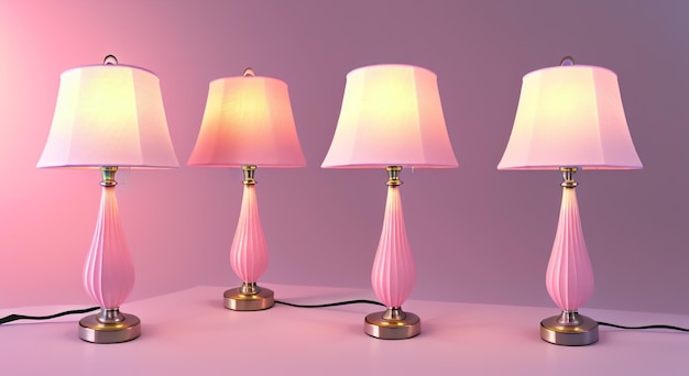 Photo lampes de table de style lumineux qui illuminent et améliorent votre espace