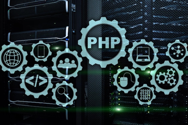 Langage de programmation PHP Développer des technologies de programmation et de codageConcept de cyberespace