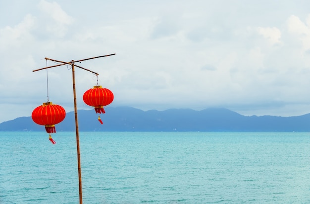 Lanterne chinoise sur la plage