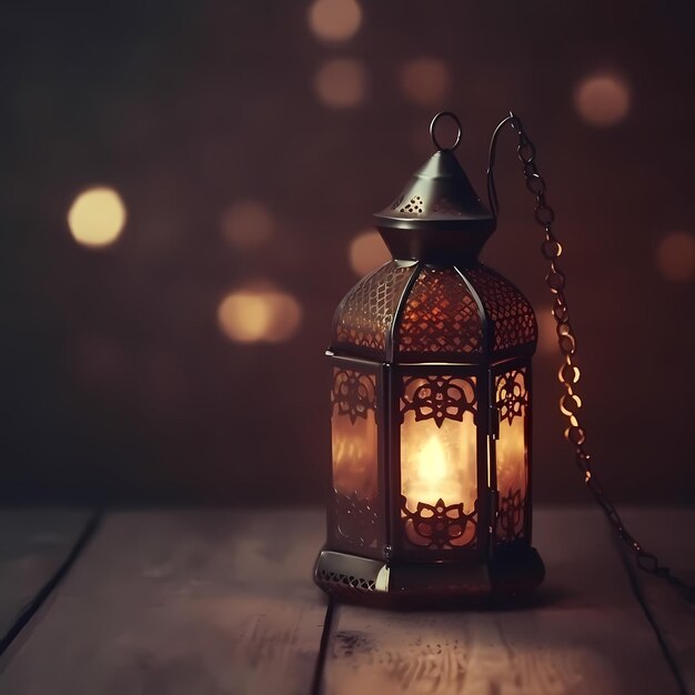 Une lanterne avec le mot ramadan dessus