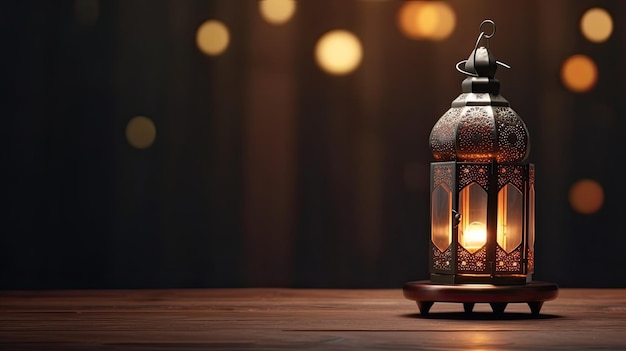 Une lanterne avec le mot ramadan dessus