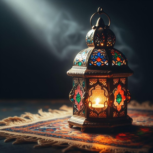 Une lanterne de Ramadan colorée