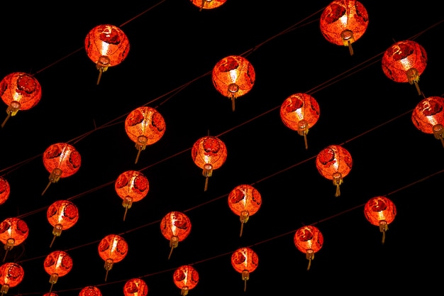 Photo lanterne rouge chinoise décorent pour le nouvel an chinois, chinois traditionnel pour chinois