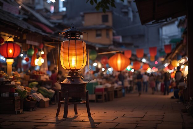 Lanterne vietnamienne sur le marché