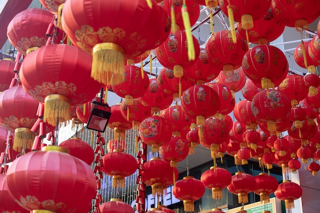 Lanternes chinoises pendant le festival du nouvel an