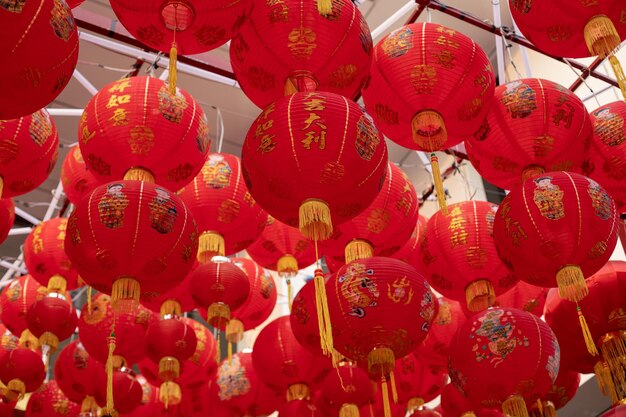 Lanternes chinoises pendant le festival du nouvel an