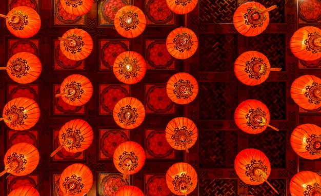 Lanternes rouges pendant la fête du nouvel an chinois