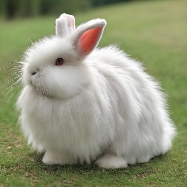 Un lapin blanc dans le jardin Un lapin blanche dans le jardin