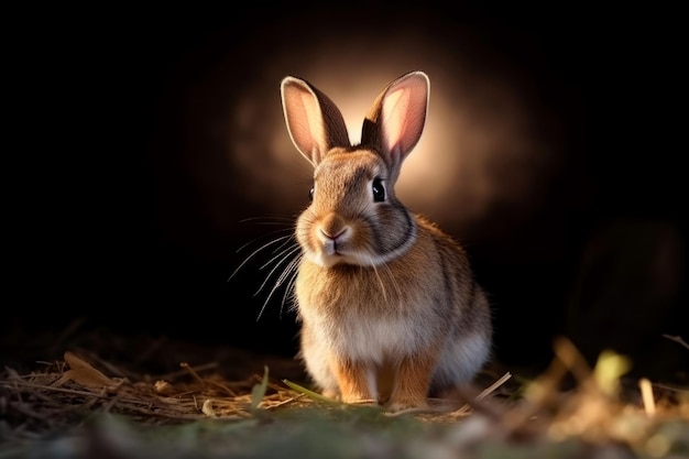 Lapin dans l'habitat