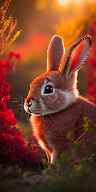 Lapin dans la photo de la nature