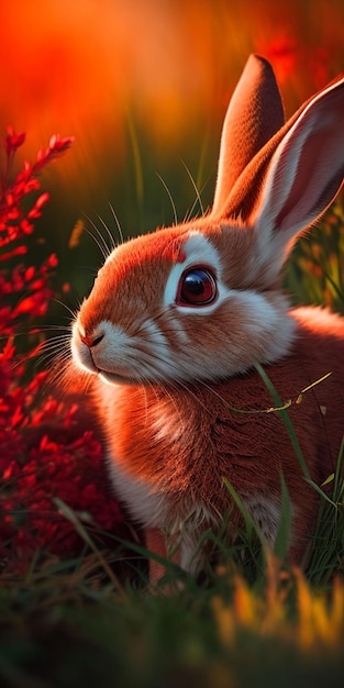 Lapin dans la photo de la nature