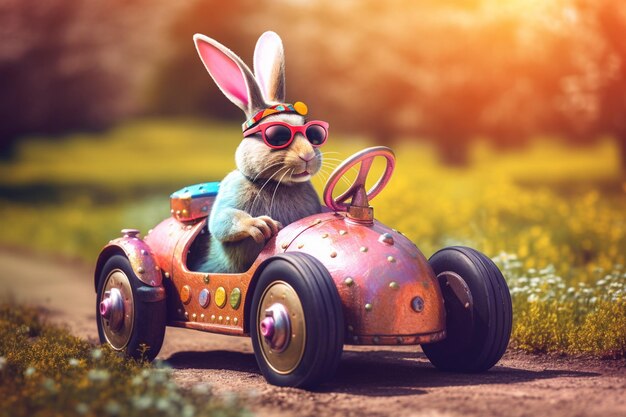 Voiture de course de lapin – PlanToys Europe