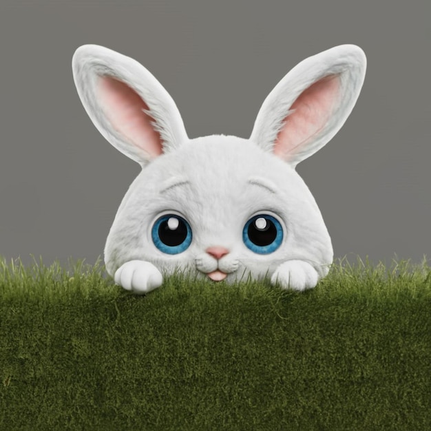 Le lapin est mignon en 3D.