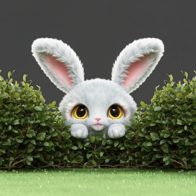 Photo le lapin est mignon en 3d.