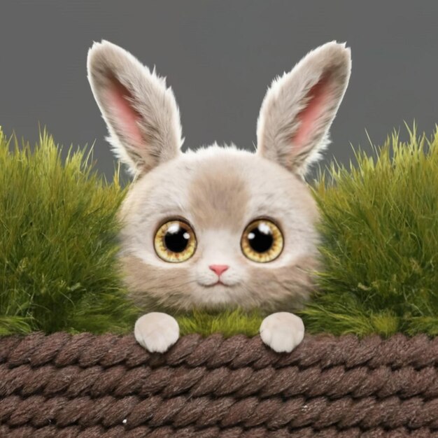 Le lapin est mignon en 3D.