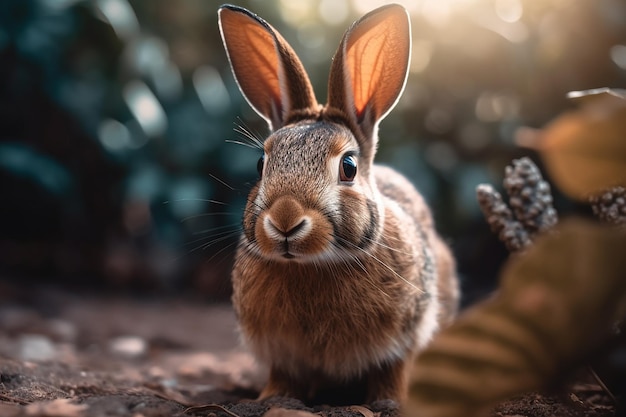 Un lapin avec une grande oreille qui dit "lapin" dessus