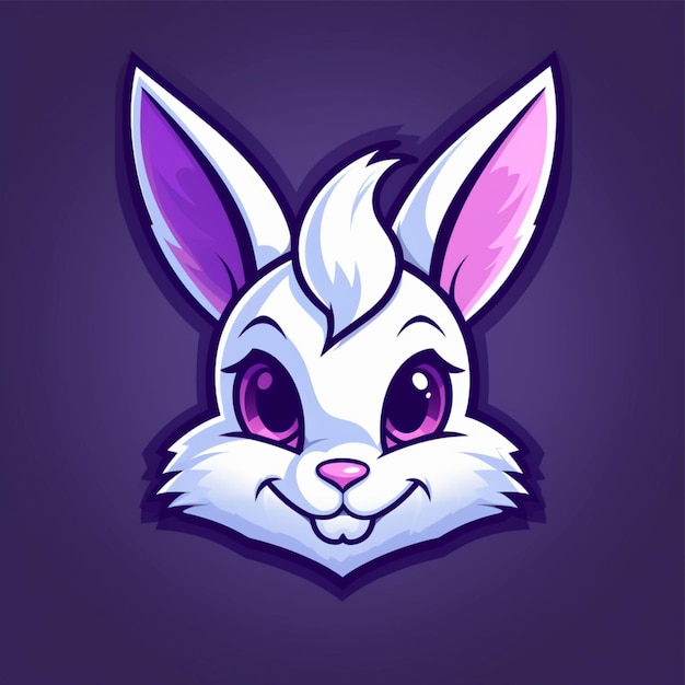 lapin de logo de dessin animé