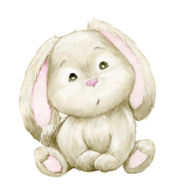 Lapin mignon aquarelle