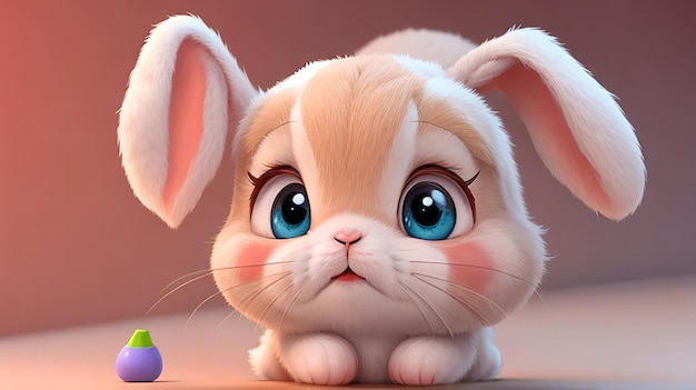 Lapin mignon de bande dessinée