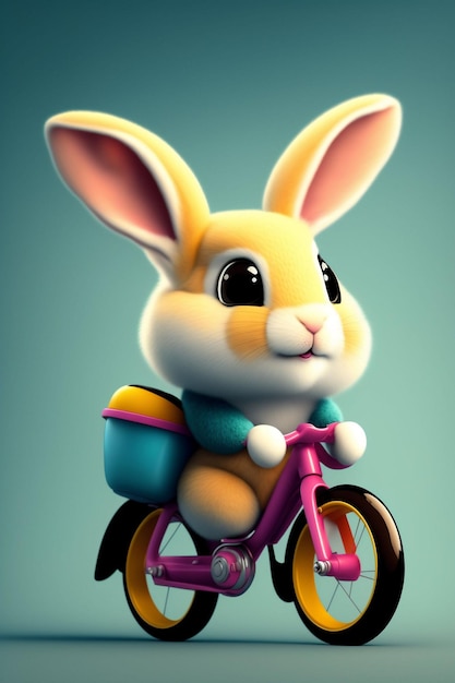 Un lapin mignon dans le style des animations Pixar