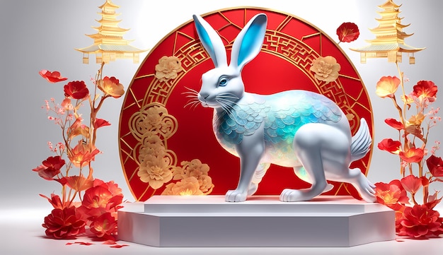 Le lapin de la nouvelle année chinoise Les signes du zodiaque du lapin du nouveau an chinois