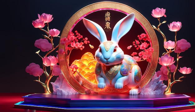 Le lapin de la nouvelle année chinoise Les signes du zodiaque du lapin du nouveau an chinois