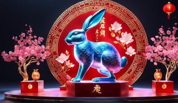 Le lapin de la nouvelle année chinoise Les signes du zodiaque du lapin du nouveau an chinois