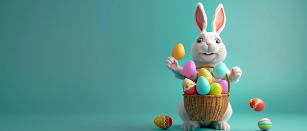 Le lapin de Pâques du printemps La magie des nuances de lumière