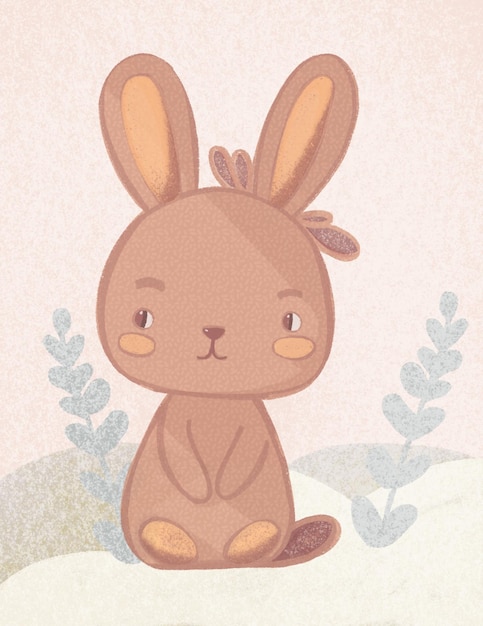 Un lapin de Pâques avec des œufs de Pâque