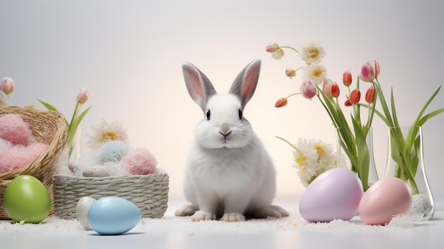 Lapin de Pâques répandant la joie et la magie pendant la saison des fêtes