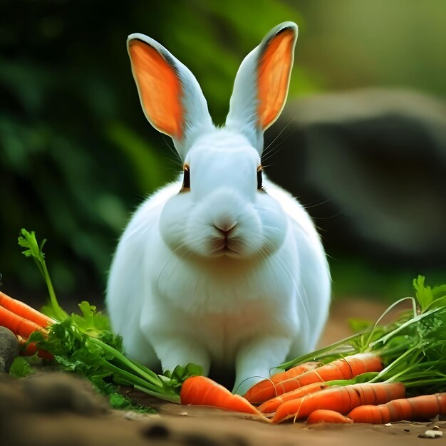 lapin sur le pré génératif ai