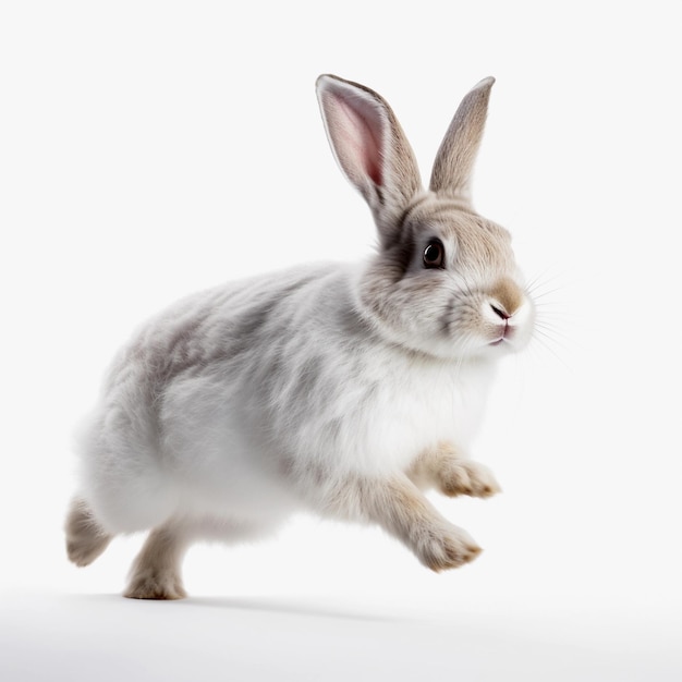 Un lapin qui court avec la lettre m dessus