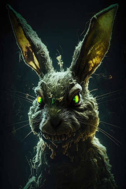 Le lapin qui est dans le noir