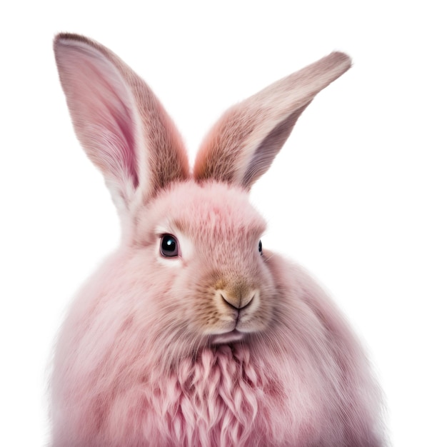 Photo lapin rose sur rose