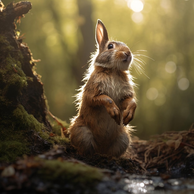 lapin avec tout le corps