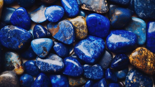 Photo lapis lazuli images de fond couleurs naturelles arrière-plan lumineux génératif ai