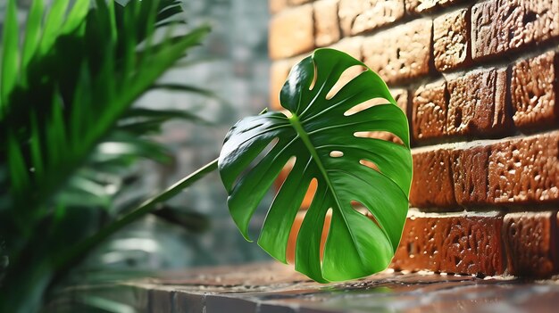 Photo large feuille de monstera