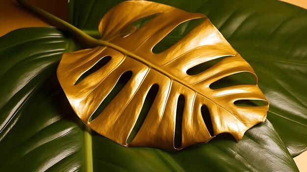 Photo large feuille de monstera