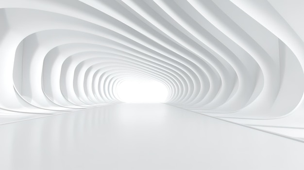 Un large tunnel futuriste