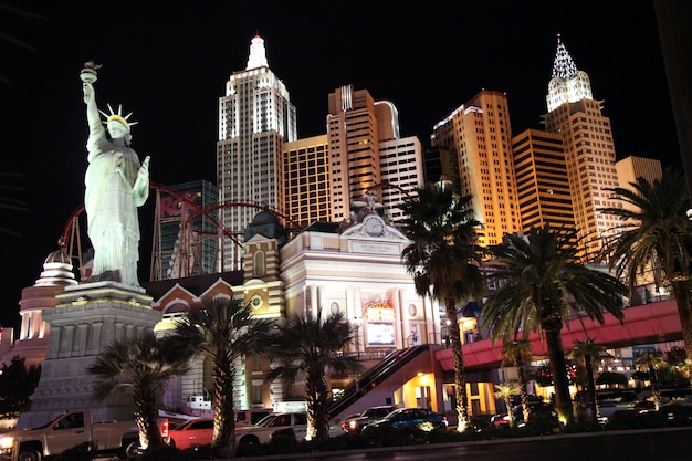 Photo las vegas. réplique de la statue de la liberté.