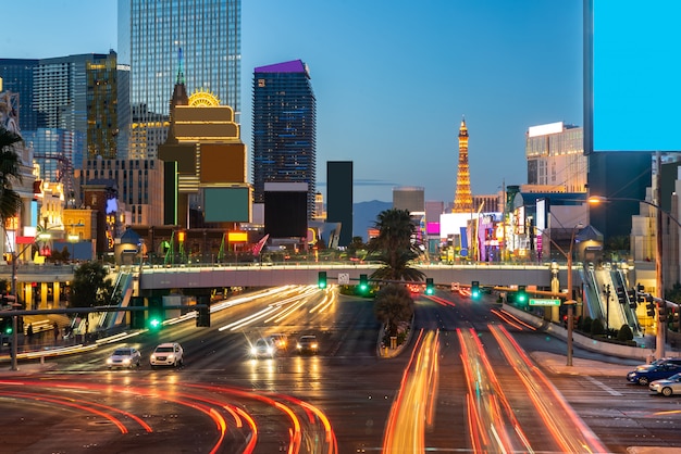 Las Vegas strip sunset