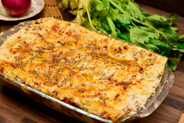 Lasagne au bœuf photographie alimentaire