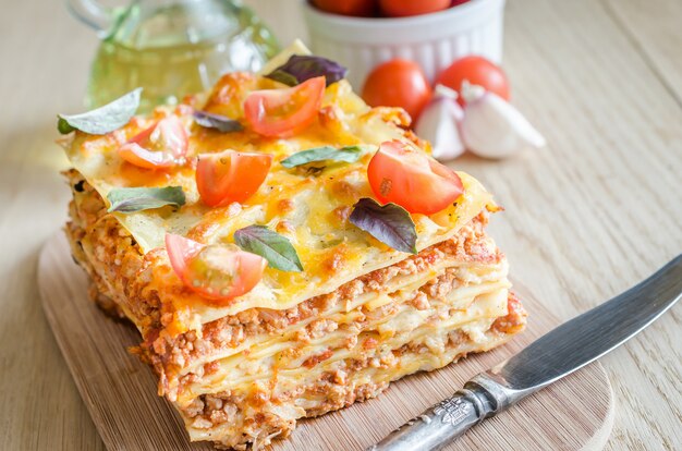 Lasagne aux tomates cerises