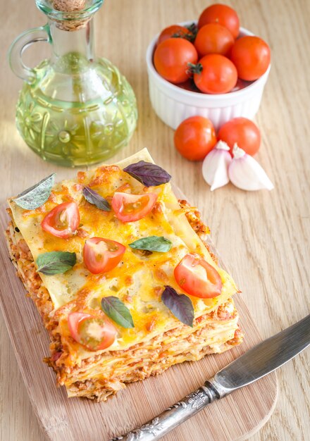 Lasagne aux tomates cerises