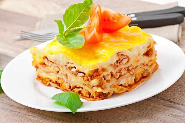 Lasagne classique avec sauce bolognaise
